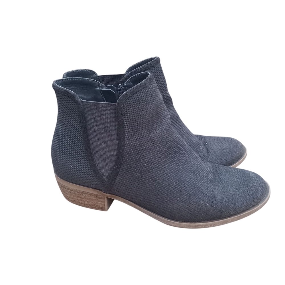 4/$10 Kensie Gerona Gray Leather Textile Women's Ankle Boots Size 7 M Classic